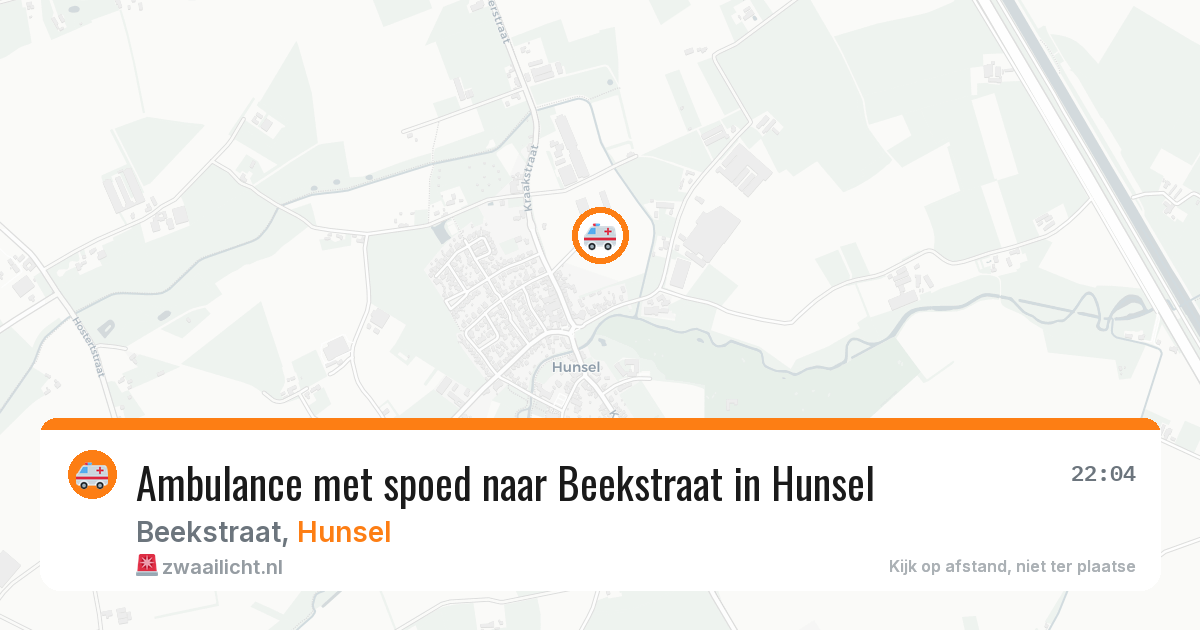 Ambulance met spoed naar Beekstraat in Hunsel — 25 jul 2026
