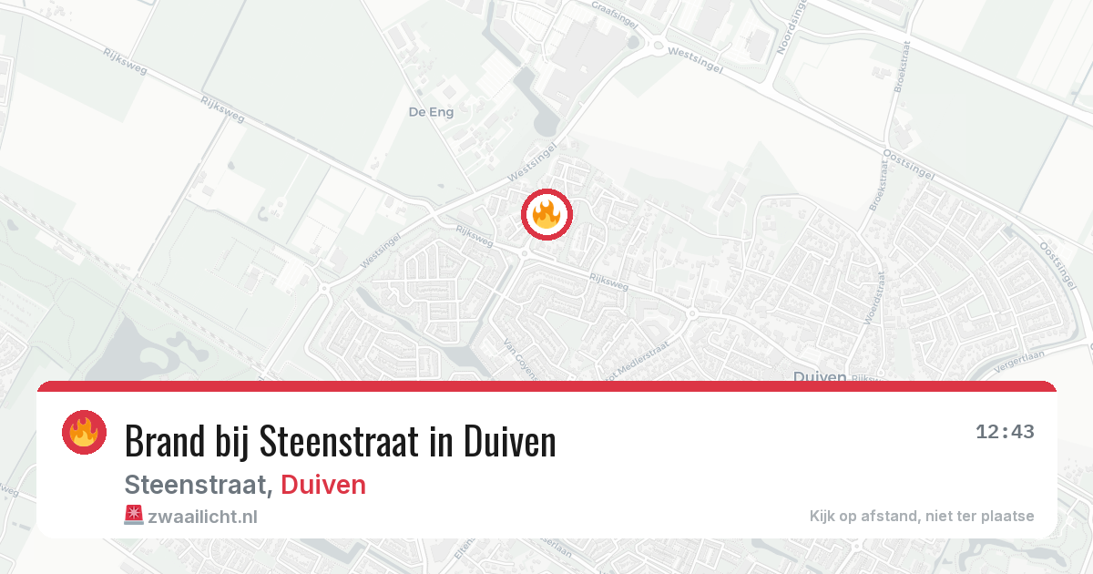 Brand bij Steenstraat in Duiven — 1 jul 2026