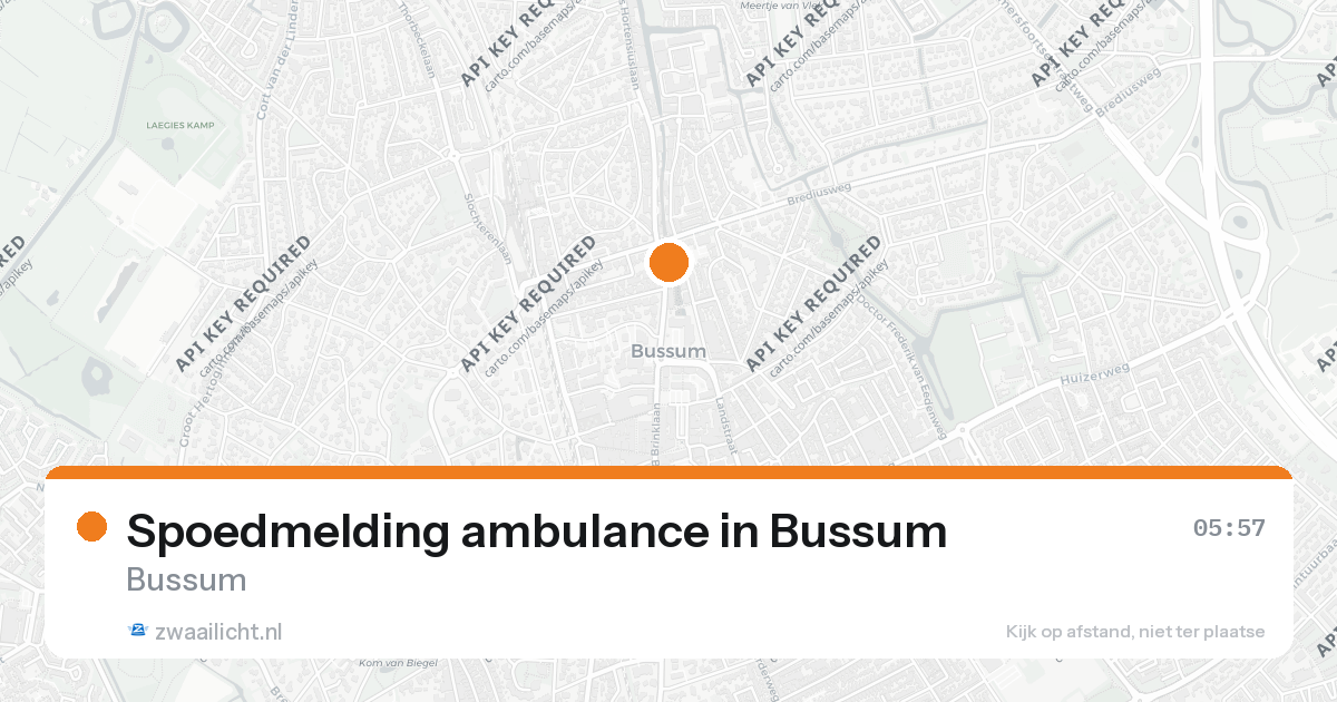 Spoedmelding ambulance in Bussum — 5 jun 2026