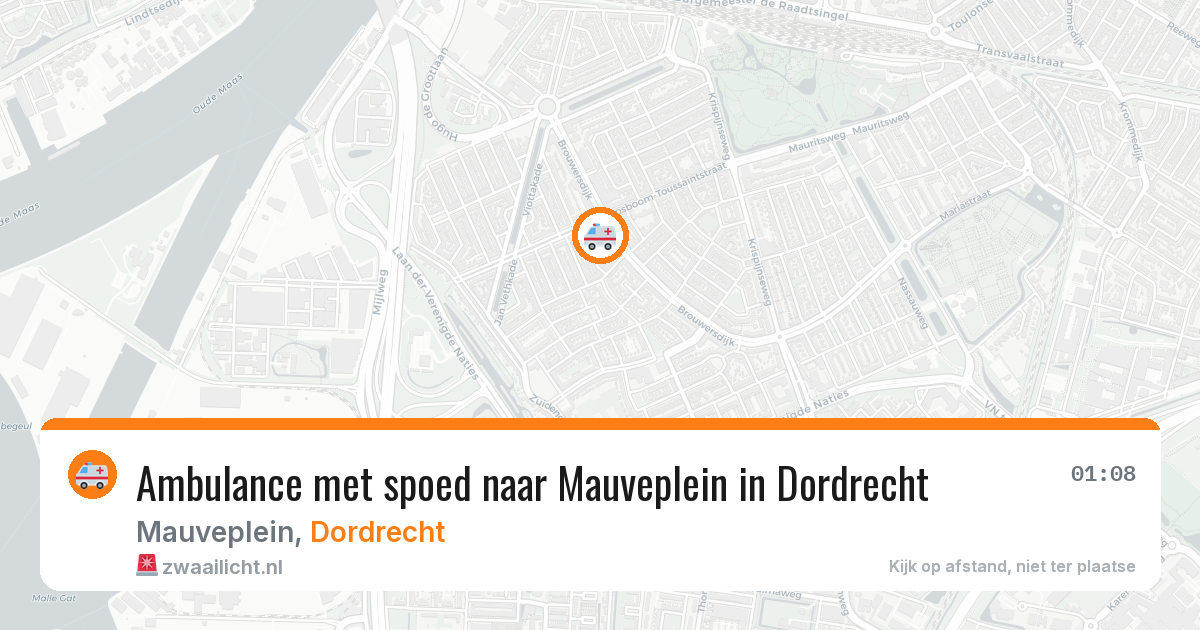 Ambulance met spoed naar Mauveplein in Dordrecht — 19 mrt 2026