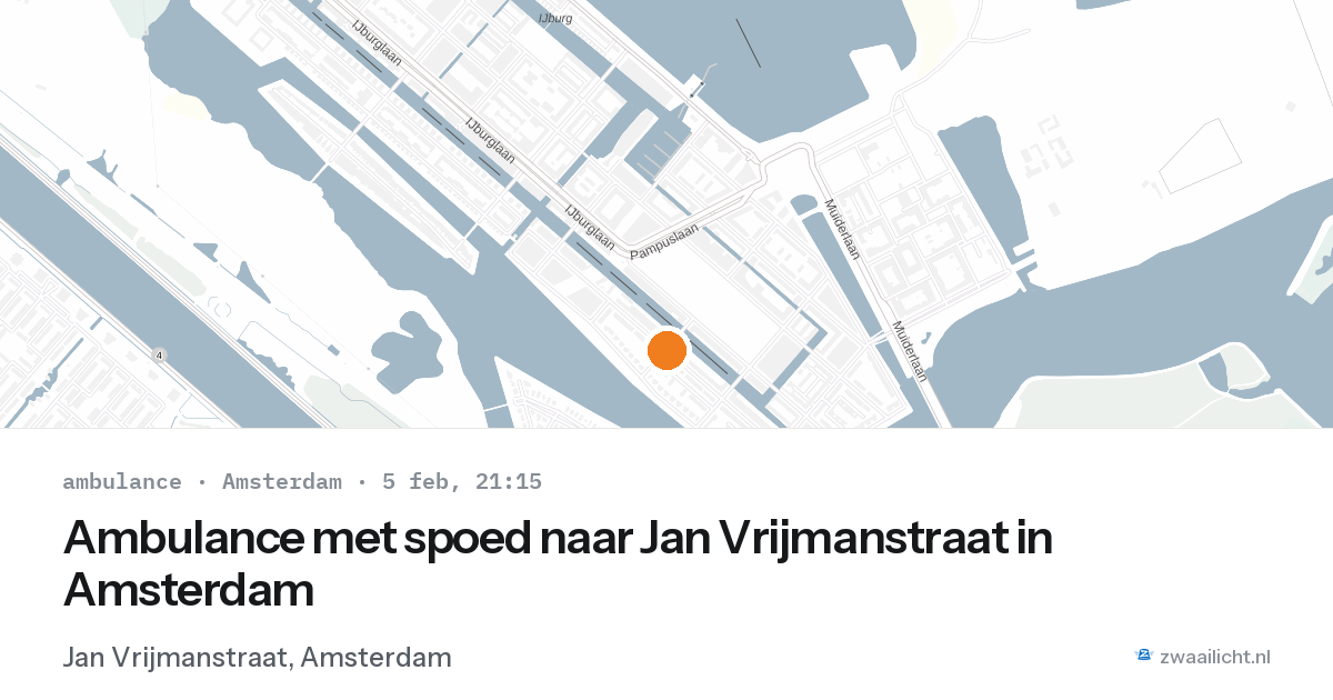 Ambulance met spoed naar Jan Vrijmanstraat in Amsterdam — 5 feb 2026