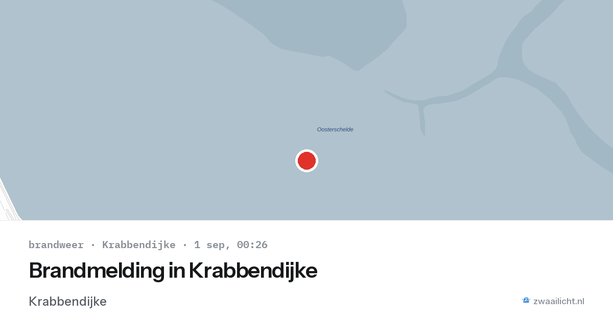 Brandmelding in Krabbendijke — 31 aug 2026