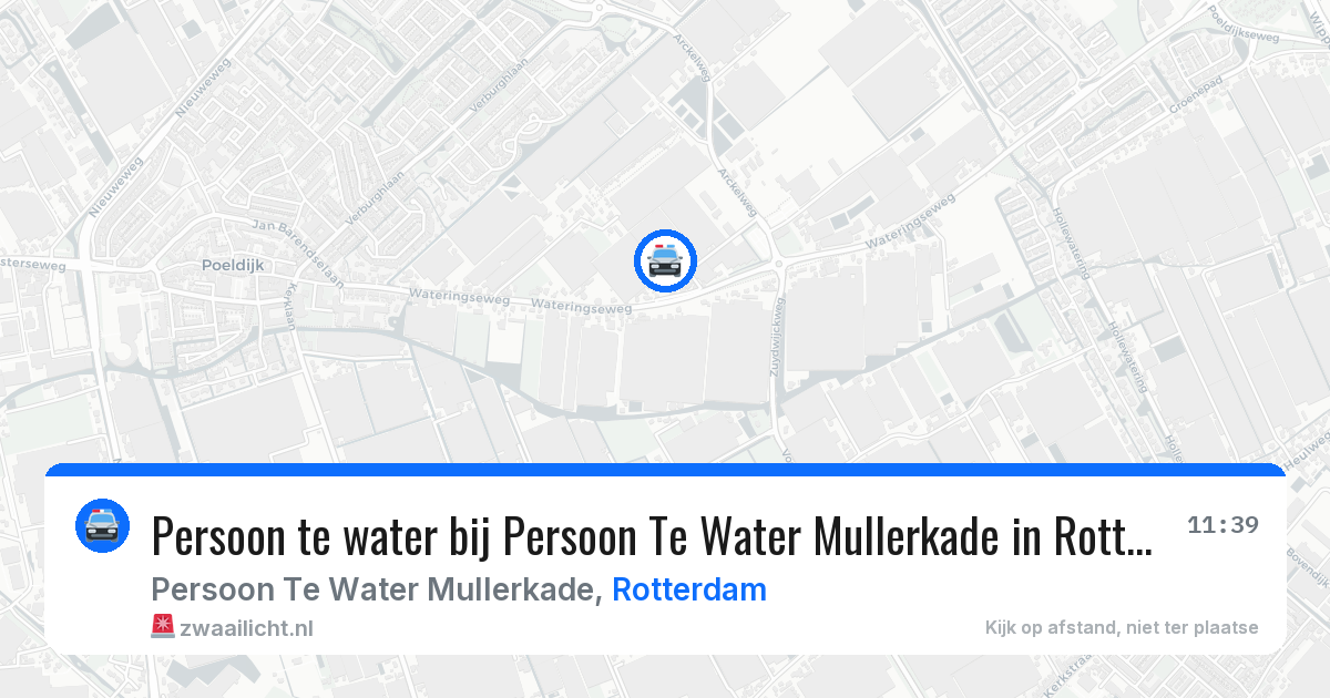 Persoon te water bij Persoon Te Water Mullerkade in Rotterdam — 21 jun 2026