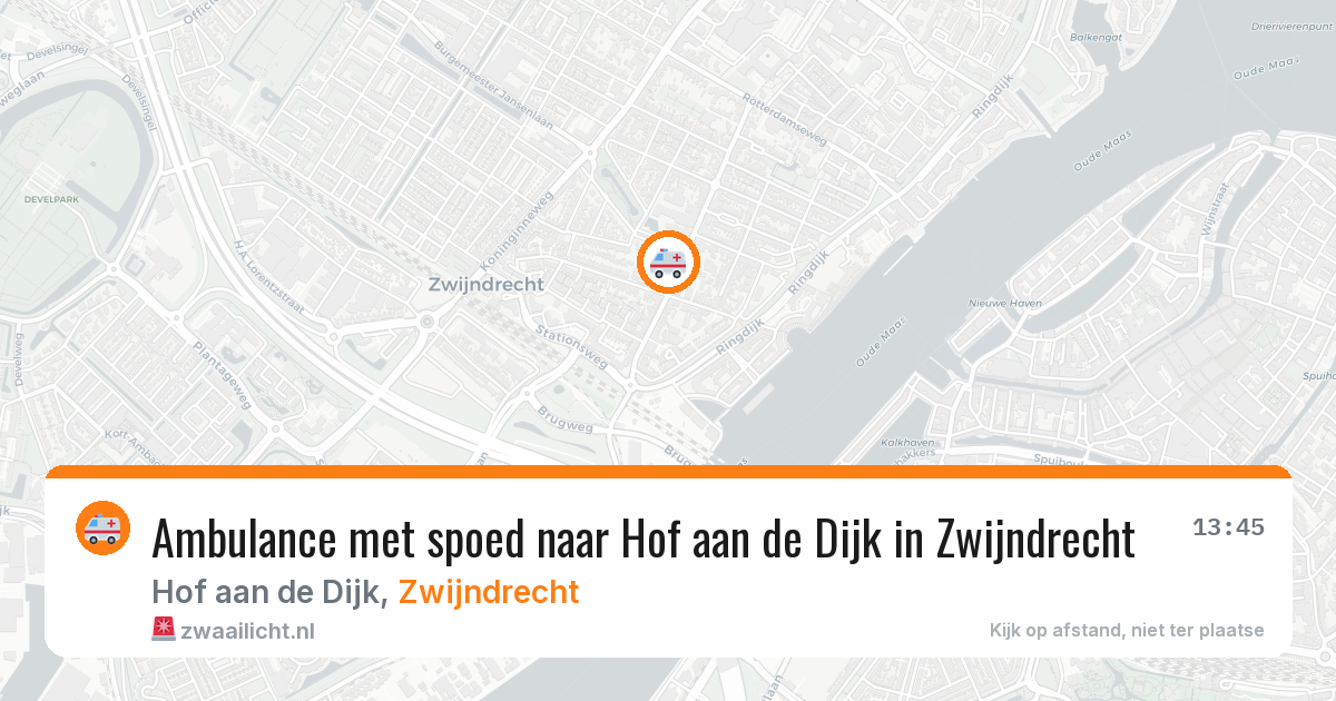 Ambulance met spoed naar Hof aan de Dijk in Zwijndrecht — 22 jun 2026