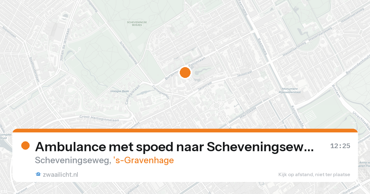 Ambulance met spoed naar Scheveningseweg in 's-Gravenhage — 9 mei 2026