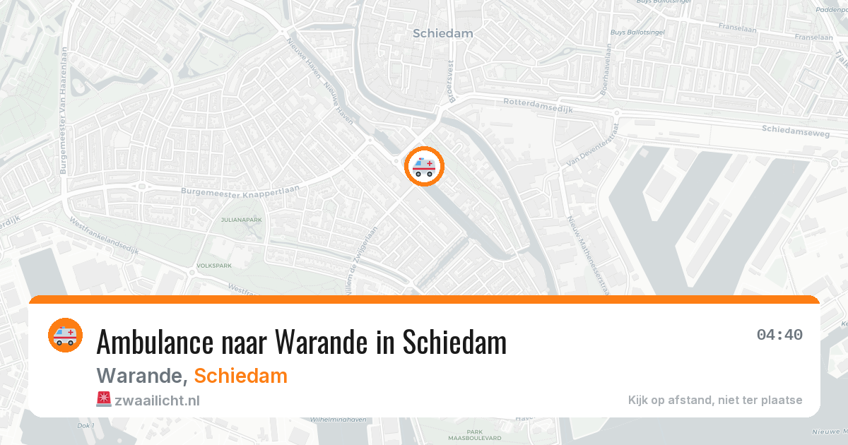 Ambulance naar Warande in Schiedam — 27 mei 2026