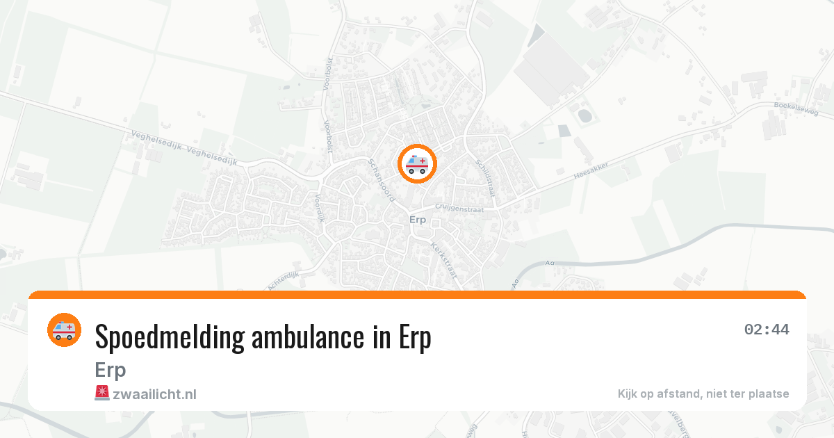 Spoedmelding ambulance in Erp — 26 jun 2026