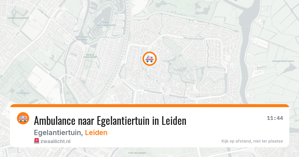 Ambulance naar Egelantiertuin in Leiden — 27 jun 2026
