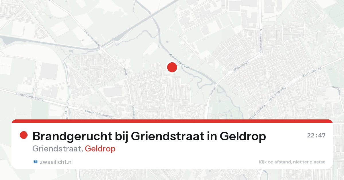 Brandgerucht bij Griendstraat in Geldrop — 14 feb 2026