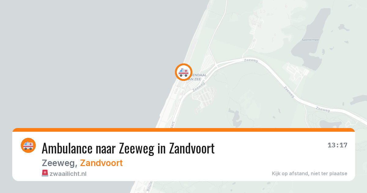 Ambulance naar Zeeweg in Zandvoort — 20 jun 2026