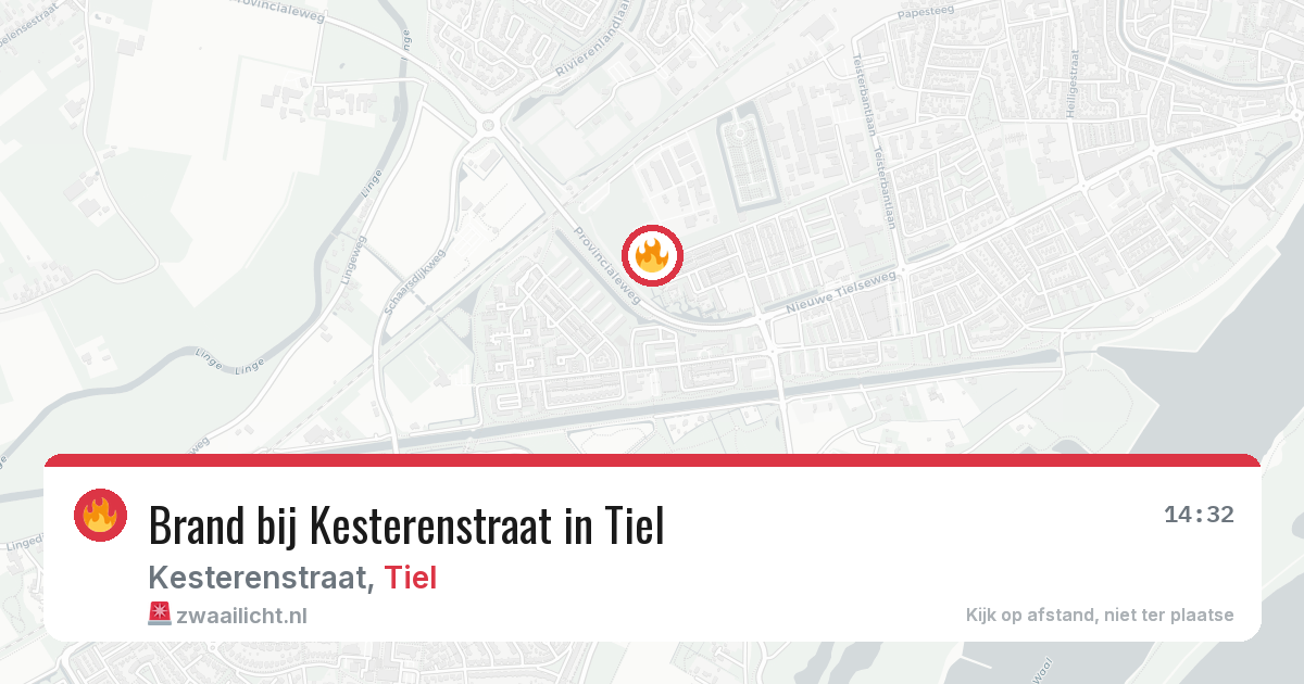 Brand bij Kesterenstraat in Tiel — 27 jun 2026