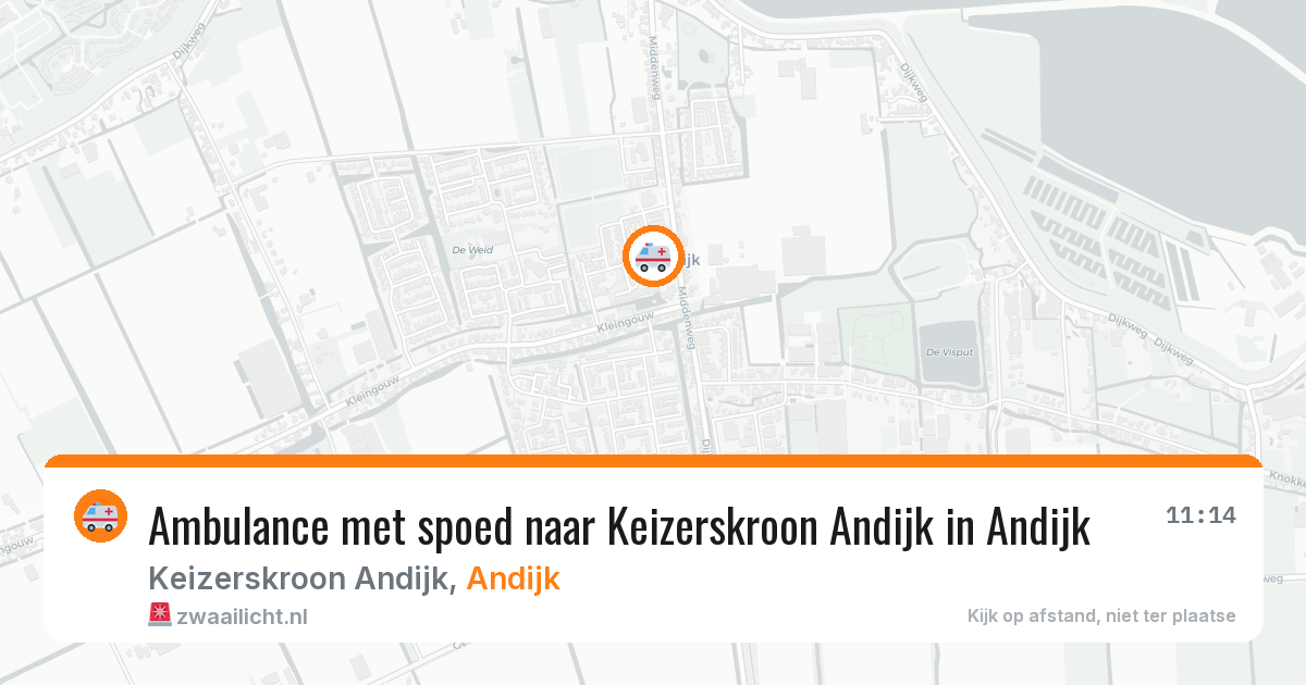 Ambulance met spoed naar Keizerskroon Andijk in Andijk — 28 jun 2026