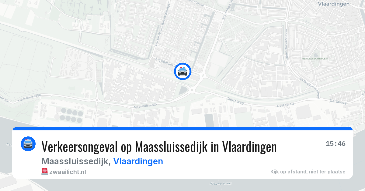 Verkeersongeval op Maassluissedijk in Vlaardingen — 17 mei 2026