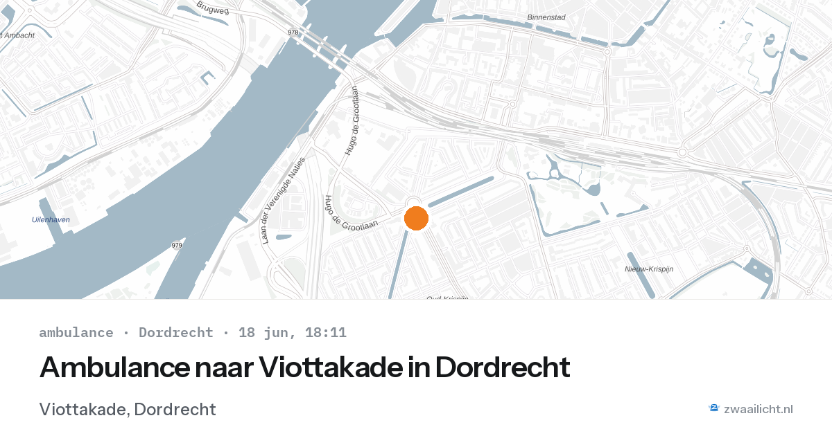 Ambulance naar Viottakade in Dordrecht — 18 jun 2026