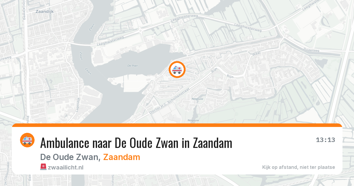 Ambulance naar De Oude Zwan in Zaandam — 10 jun 2026