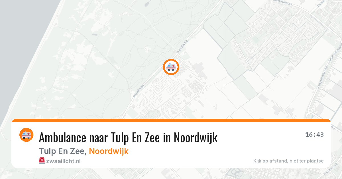 Ambulance naar Tulp En Zee in Noordwijk — 7 aug 2026