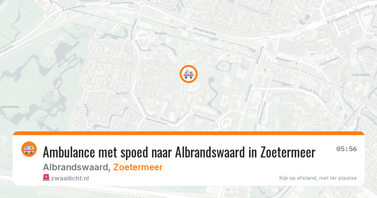 Ambulance met spoed naar Albrandswaard in Zoetermeer — 4 jun 2026