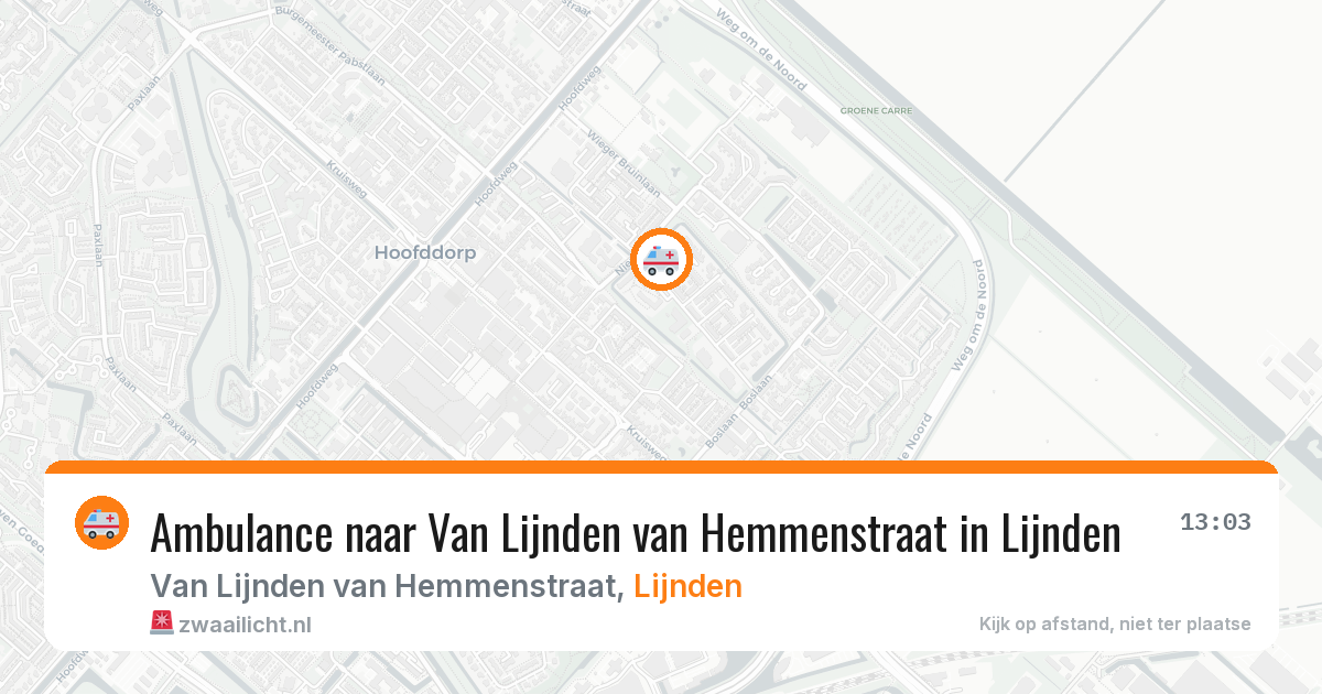 Ambulance naar Van Lijnden van Hemmenstraat in Lijnden — 20 mrt 2026