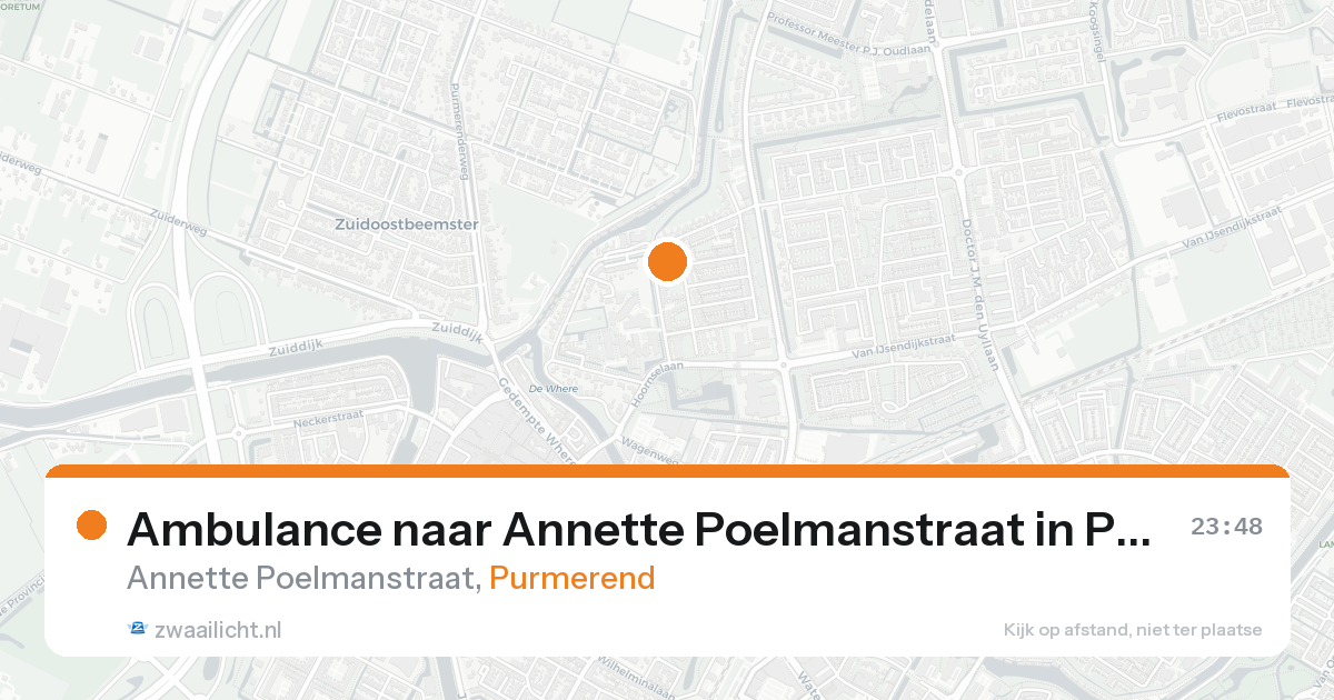 Ambulance naar Annette Poelmanstraat in Purmerend — 5 jun 2026