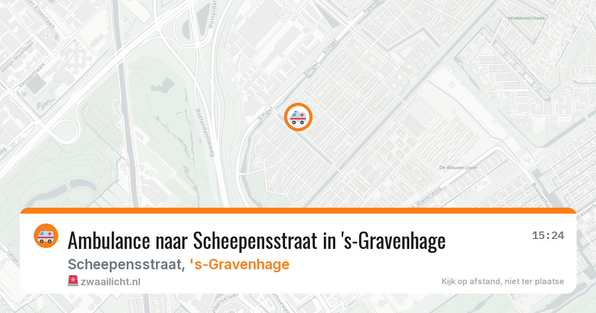 Ambulance naar Scheepensstraat in 's-Gravenhage — 24 jun 2026