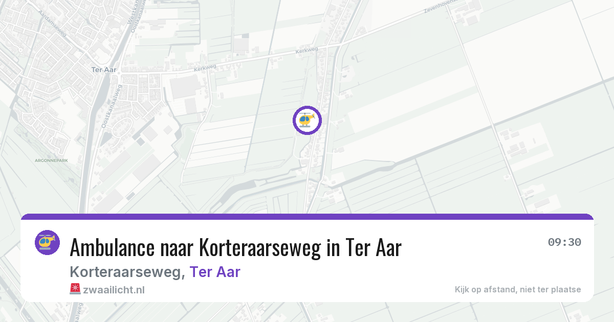 Ambulance naar Korteraarseweg in Ter Aar — 29 jun 2026