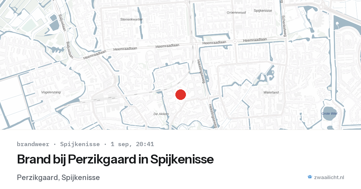 Brand bij Perzikgaard in Spijkenisse — 1 sep 2026