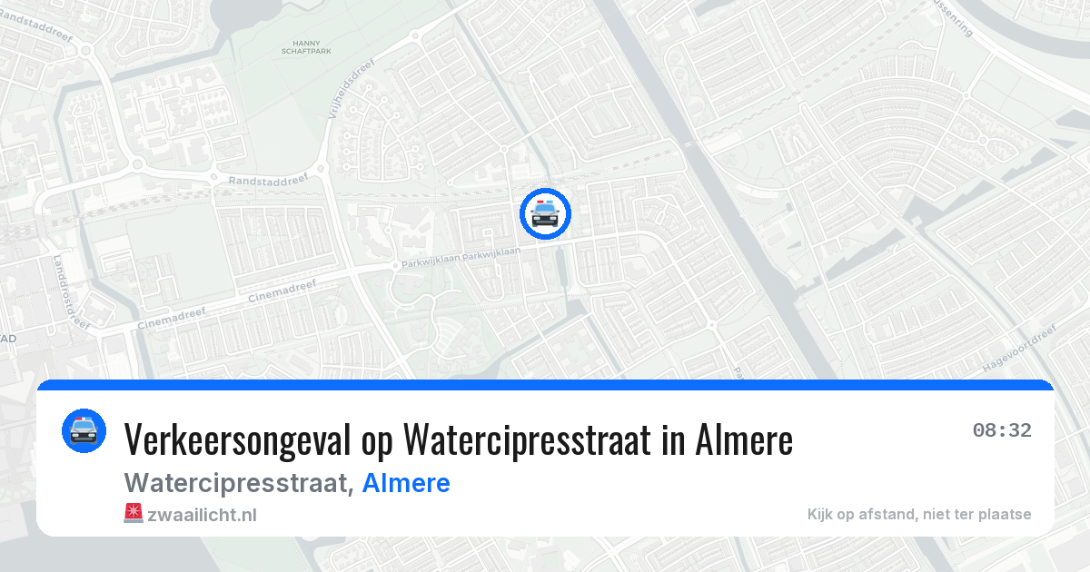 Verkeersongeval op Watercipresstraat in Almere — 6 mei 2026