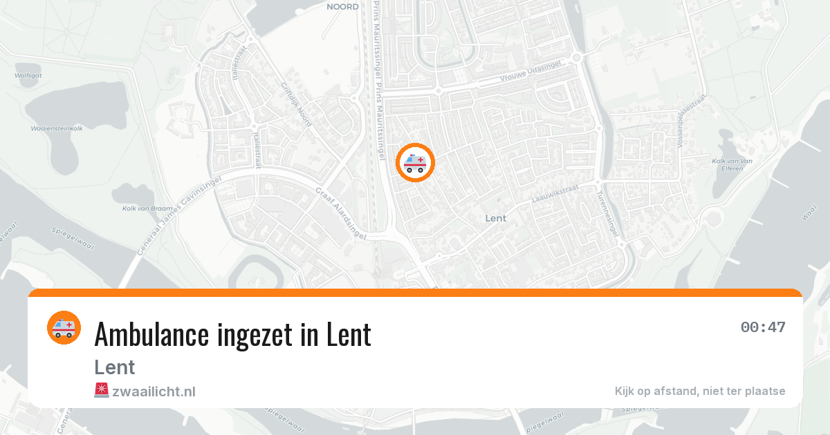 Ambulance ingezet in Lent — 11 aug 2026