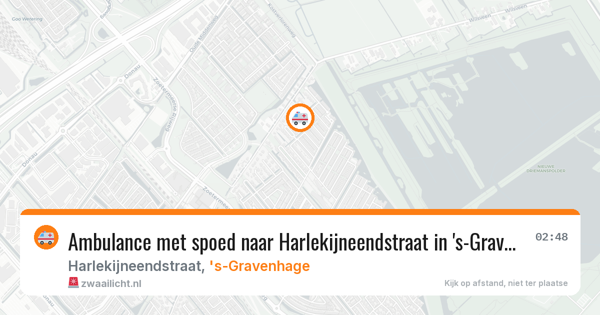 Ambulance met spoed naar Harlekijneendstraat in 's-Gravenhage — 19 mrt 2026