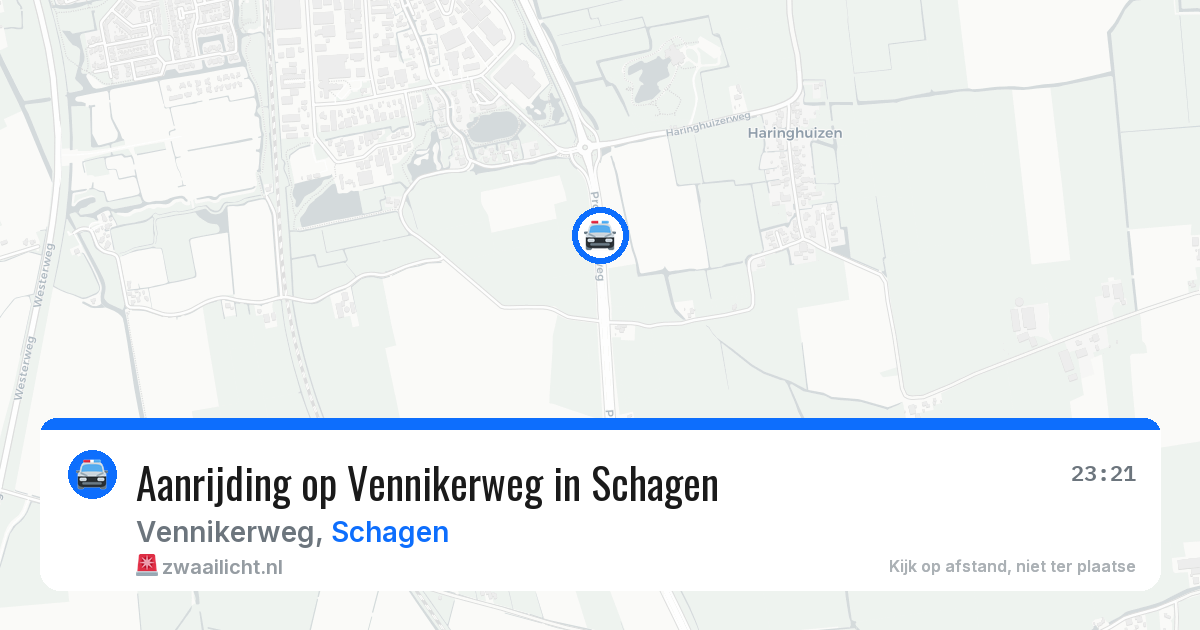 Aanrijding op Vennikerweg in Schagen — 19 jun 2026
