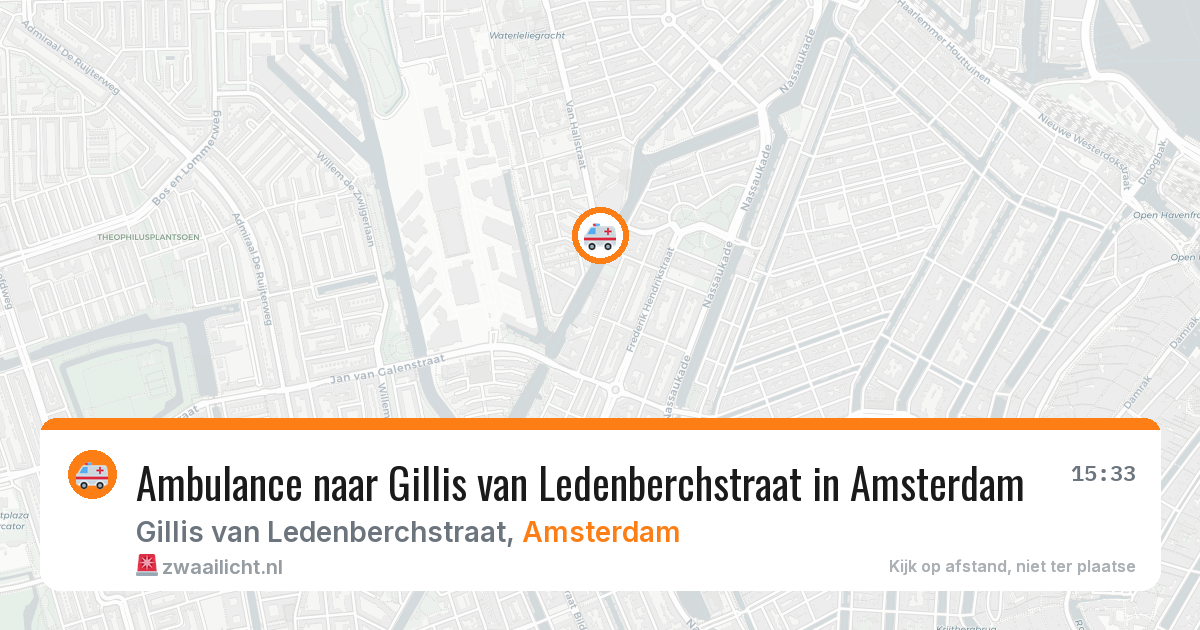 Ambulance naar Gillis van Ledenberchstraat in Amsterdam — 16 jul 2026
