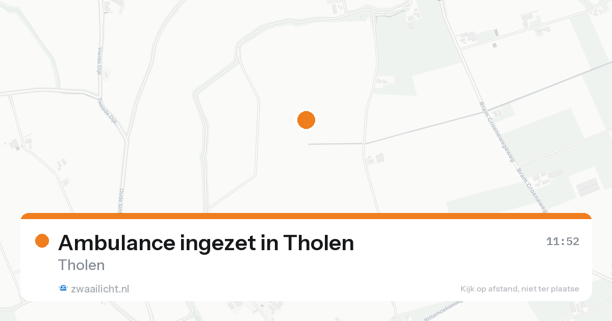 Ambulance ingezet in Tholen — 22 aug 2026