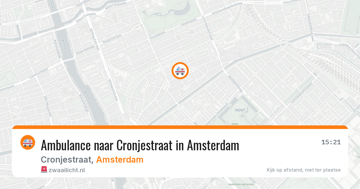 Ambulance naar Cronjestraat in Amsterdam — 31 mrt 2026