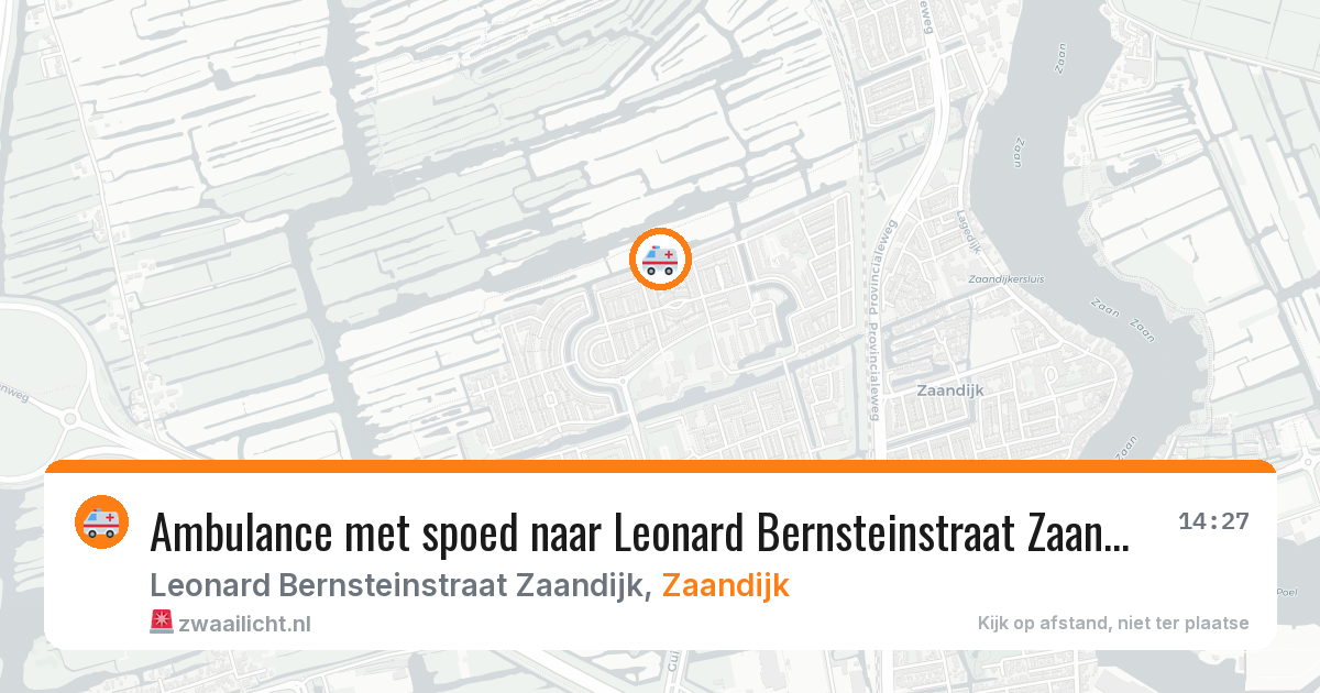 Ambulance met spoed naar Leonard Bernsteinstraat Zaandijk in Zaandijk — 11 feb 2026