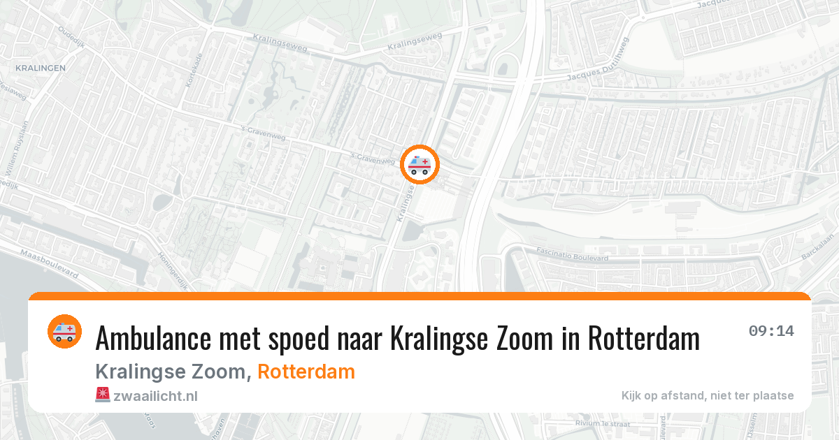 Ambulance met spoed naar Kralingse Zoom in Rotterdam — 11 aug 2026