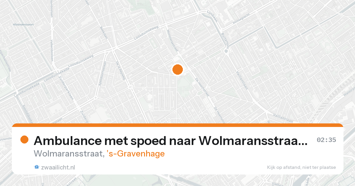 Ambulance met spoed naar Wolmaransstraat in 's-Gravenhage — 31 jan 2026