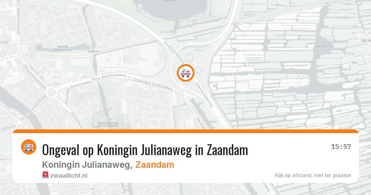 Ongeval op Koningin Julianaweg in Zaandam — 22 feb 2026