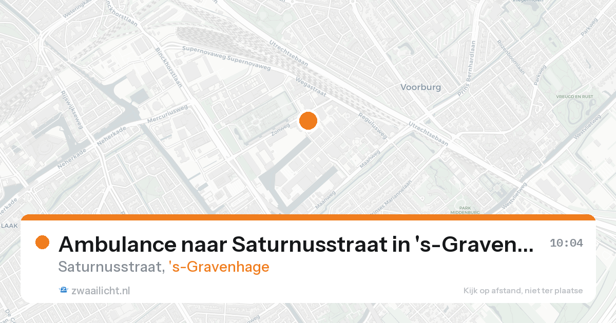 Ambulance naar Saturnusstraat in 's-Gravenhage — 20 aug 2026