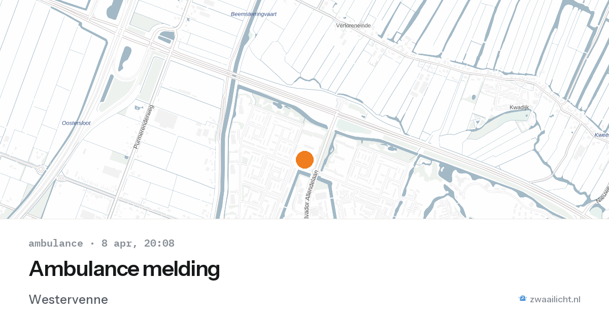 Ambulance melding — 8 apr 2026