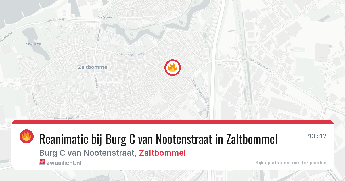 Reanimatie bij Burg C van Nootenstraat in Zaltbommel — 7 apr 2026