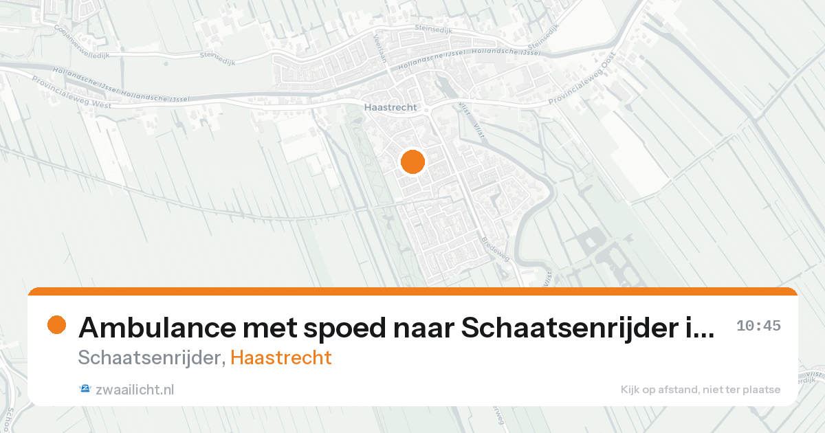 Ambulance met spoed naar Schaatsenrijder in Haastrecht — 25 mei 2026
