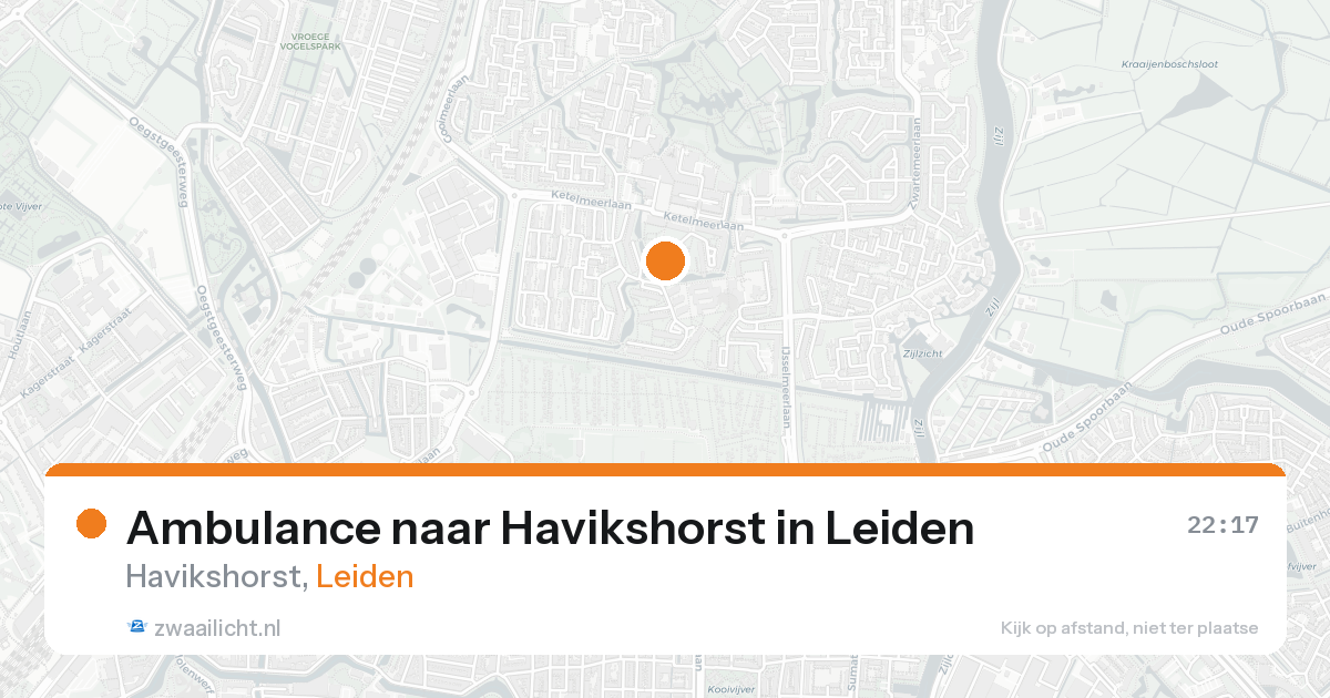 Ambulance naar Havikshorst in Leiden — 20 aug 2026