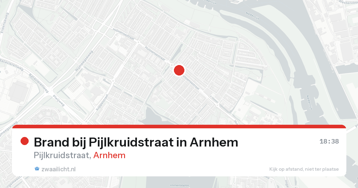 Brand bij Pijlkruidstraat in Arnhem — 20 aug 2026