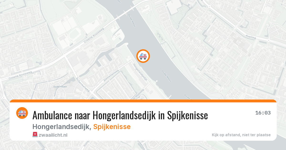 Ambulance naar Hongerlandsedijk in Spijkenisse — 18 mei 2026