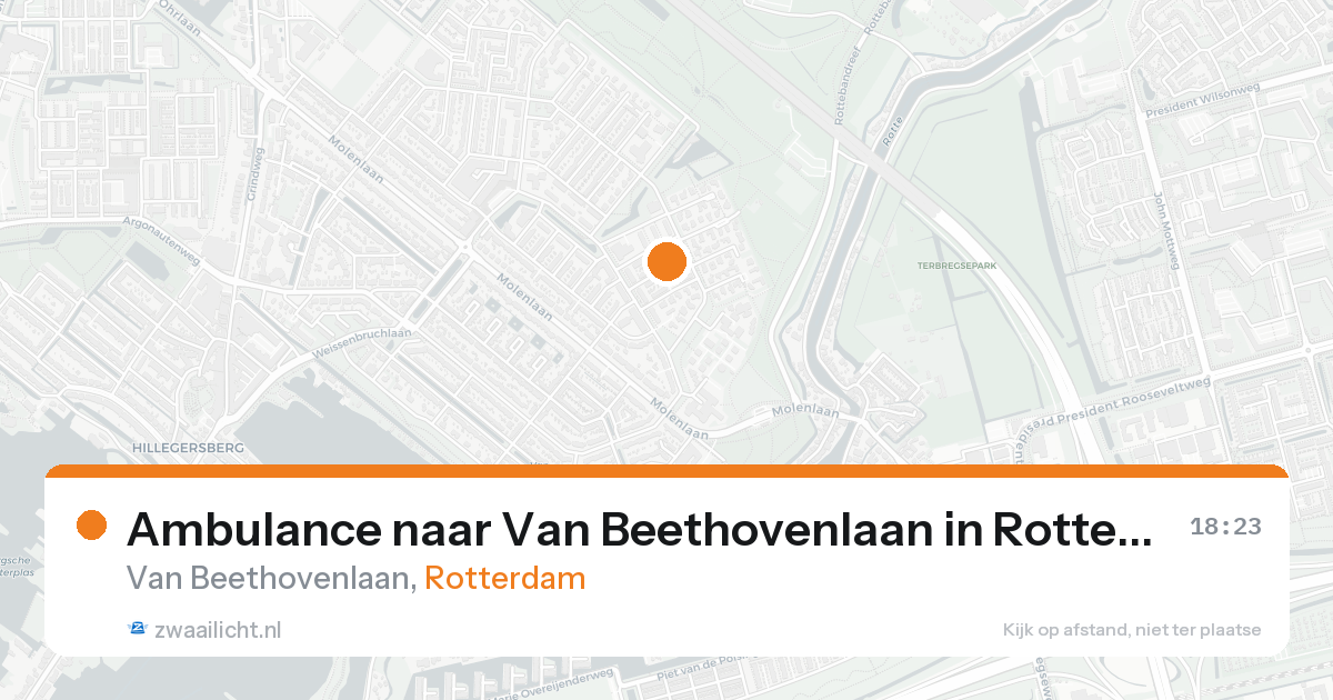 Ambulance naar Van Beethovenlaan in Rotterdam — 23 aug 2026