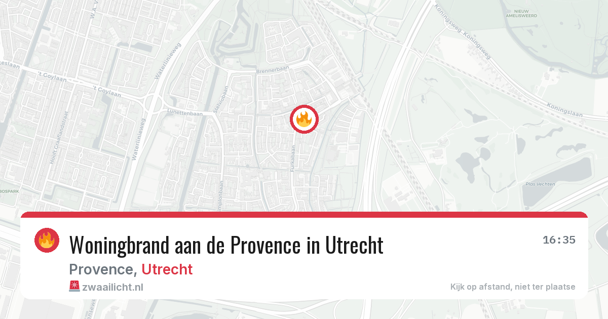 Woningbrand aan de Provence in Utrecht — 18 jun 2026