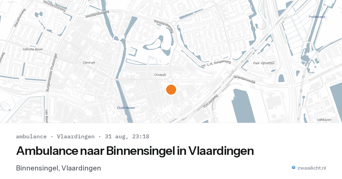 Ambulance naar Binnensingel in Vlaardingen — 31 aug 2026
