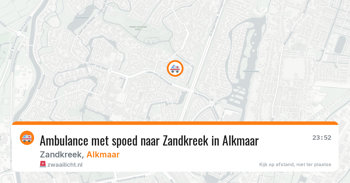 Ambulance met spoed naar Zandkreek in Alkmaar — 18 mei 2026