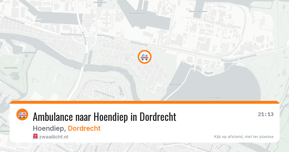 Ambulance naar Hoendiep in Dordrecht — 20 mei 2026