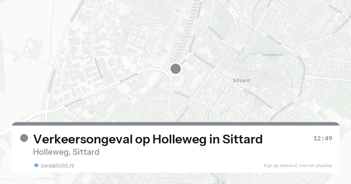 Verkeersongeval op Holleweg in Sittard — 15 aug 2026